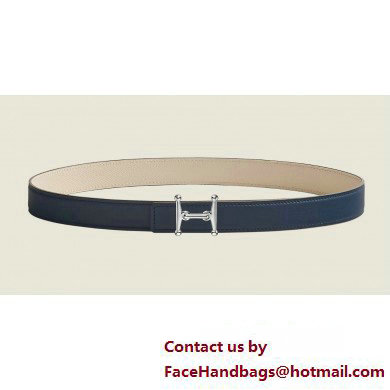 Hermes Mors H belt buckle & Reversible leather strap 24 mm 10 2023